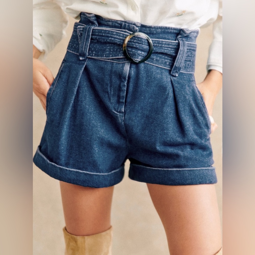 Sezane Romeo Denim Shorts
